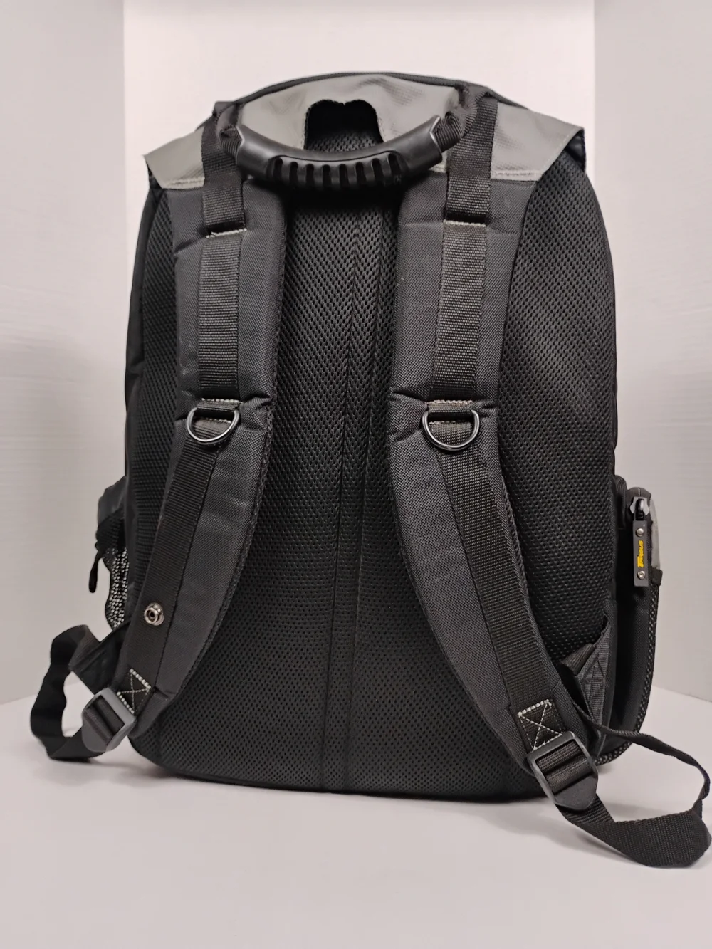 Black and Gray Men's Tech Backpack - Unbranded